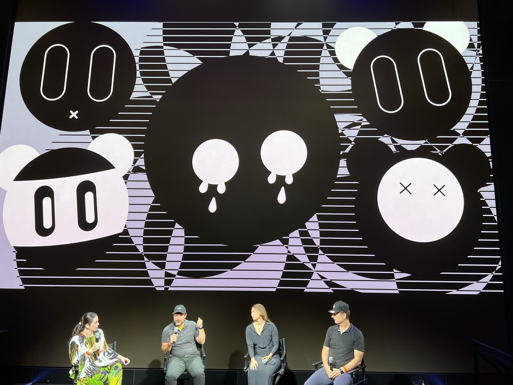 Supermental projected at NFT NYC — monochrome state